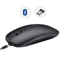 Rechargeable Mouse Dual Mode Rechargeable Wireless Mouse Bluetooth 5.0 2.4 GHz Optical Wireless Mouse 1600DPI. 