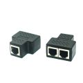 1pcs Rj11 6p6c 6p4c 6p2c Female To Female 1 To 2 Splitter Connection Telephone Coupter Cable.
