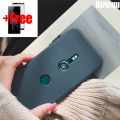 (Free Tempered Glass)Biruiqu For Sony Xperia XZ3 Shockproof Anti Slip Soft TPU Sandstone Matte Back Case Cover. 