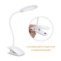 Migeet Dimmable Clip-on LEDs Rechargeable Desk Lamp Touching Control 360° Flexible Gooseneck 3 Level Brightness Reading Light for Desk Bedroom Office. 