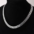 Alloy, 18 K WHITE Plated Chain Necklace For Men.