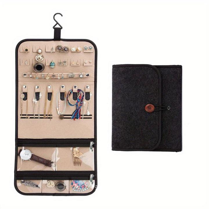 Portable%20Travel%20jewelry%20organizer%20roll%20Secure%20Waterproof%20Foldable%20jewelry%20case%20Compact%20Versatile%20Journey%20rings%20necklaces%20-%20Image%204