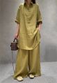 Woman’s Solid color mid-length shirt women summer new fashion loose casual suit. 