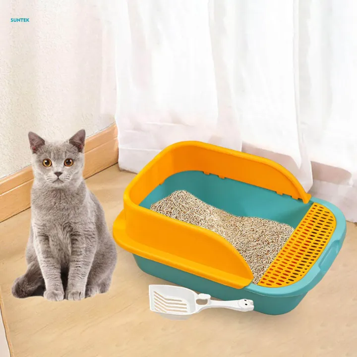 Cat%20Litter%20Boxes%20for%20Indoor%20Cats%20with%20Scatter%20Open%20Air%20Cats%20Litter%20Pan%20Green%20Medium%20-%20Image%205