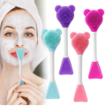 Silicone Face Mask Brush Double-head, Premium Quality Soft Face Mask&Facial Cleansing Brush,Facials, Mud,Clay Mask,DIY,Modeling Mask,Body Lotion,and BB CC Cream,Pore Cleaner. 