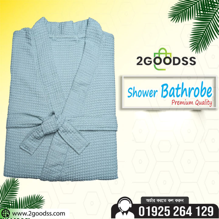 Luxurious Bathrobe, 100% Cotton Adult Bathrobe SPA Bath Robe, So Soft & Comfortable