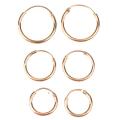 3 Pair/Set Fashion Women Girl Simple Round Circle Small Ear Stud Earring
 Podazz. 