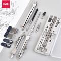 Deli Metal Compass Set Professional Drafting Exam Drawing Geometry Tool Student Stationery Supplies. 