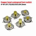20PCS Tact Switch 4x4x1.5/1.7/2/2.5/3/3.5/4.3mm 4Pin Copper Head Fretting Key Waterproof Mini Toggle Push Button 4*4*1.5mm. 