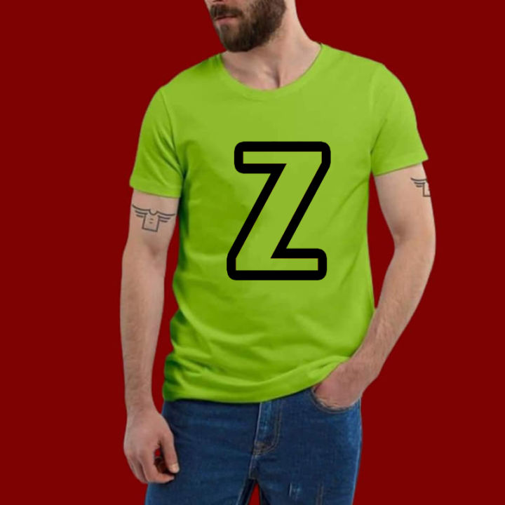 Alphabet%20Letters%20Border%20A%20to%20Z%20LEMON%20Color%20T-Shirt%20for%20Men's%20-%20Image%202