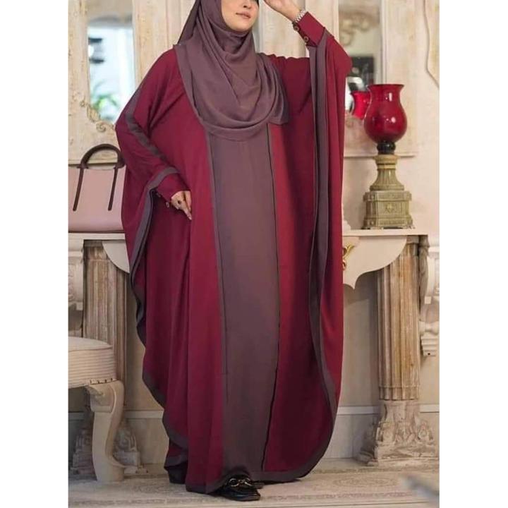 New Exclusive Designed Contrast Abaya Burkha With Hijab For Stylish Women