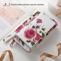 POLA Flower Multi-functional Zipper Wallet Leather Phone Case For Samsung Galaxy S22+ 5G/Samsung Galaxy S24 Ultra 5G/Samsung Galaxy S22 5G/Samsung Galaxy S24 5G/Samsung Galaxy S22 Ultra 5G/Samsung Galaxy S23 5G/Samsung G. 