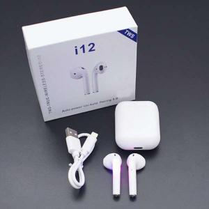 Bilashmart Exclusive i12 TWS Bluetooth 5.0 Earbuds with Charging Case - Bluetooth Headphone - Bluetooth Headphone - Bluetooth Headphone