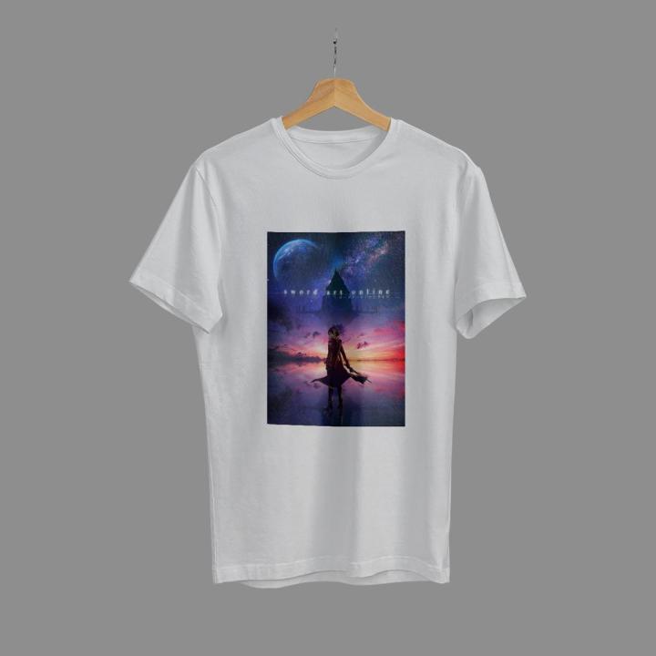 Ensemble Yourself - Premium Quality - Sword Art Online Kirito White Anime T-Shirt - Modern - Choice Expression - Designed - Urban Vibes