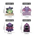 Colorful Funny Set Enamel Pin Cute Cool Cat Bat Sun Flower Badge Decorative Backpack Clothes Lapel Brooch Jewelry Accessories. 