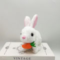 Plush Animal Interactive Walking Talking Electric Rabbit Toy Plush Bunny with Carrot Fun Realistic Stuffed Animal Pet for Kids. 