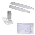 Goglor 40PCS Premium Stainless Steel Metal Collar Stays for Men,4 Size in Clear Plastic Box(Without Magnet). 