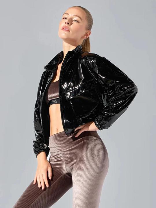Glossy%20Patent%20Leather%20Jacket%20Coat%20Women%20Faux%20Leather%20Lapel%20Crop%20Bomber%20Jacket%20Pocket%20Punk%20PVC%20Overcoat%20Party%20Clubwear%20Custom%20New%20-%20Image%204