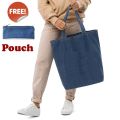 Denim Blue Jeans Shoulder Tote Bag  With Free Poch Pencil bag for Women. 