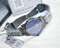 CX-Caslex 8358 Unique Design Fashionable Casual Classic Analog Men's Stainless Steel Wrist Watch For Men- Blue & Rose Gold. 