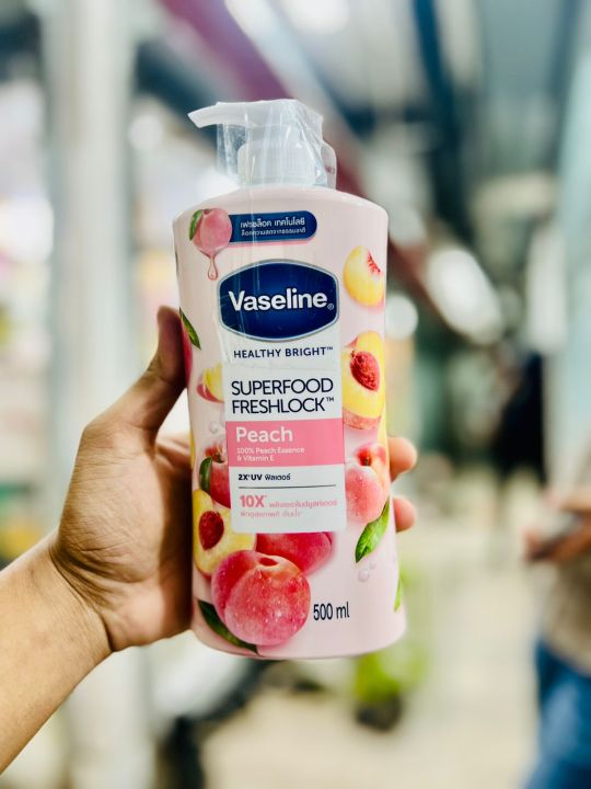 Vaseline Superfood Freshlock Peach Body Lotion,500ml