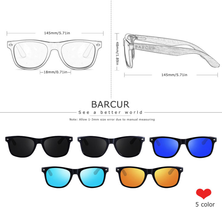 BARCUR%20Black%20Walnut%20Wood%20Sunglasses%20for%20Man%20Polarized%20High%20Quality%20Sqare%20Sun%20Glasses%20Men%20UV400%20Eyewear%20Accessory%20Original%20Box%20Girlymax%20Store%20-%20Image%202