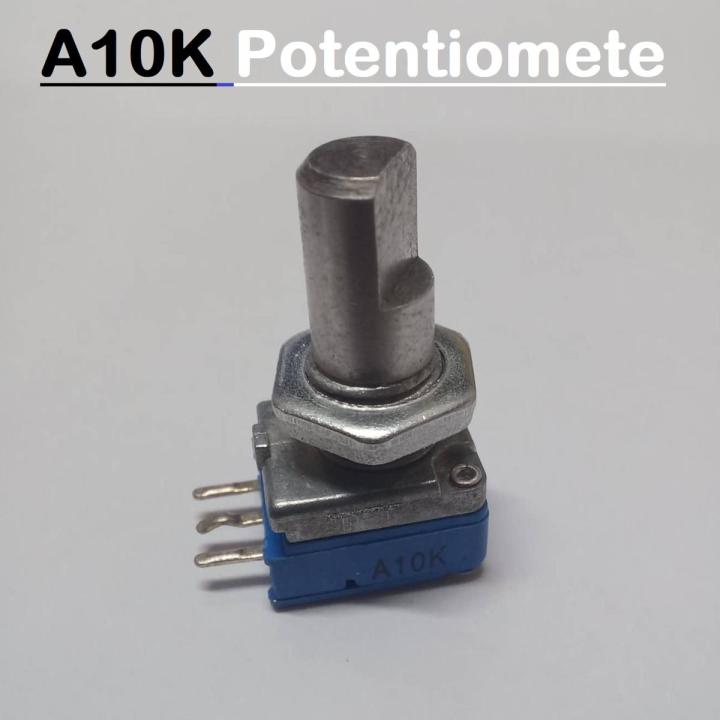 D-SHAFT A10K A-10K 3 Pin Leads Potentiometer D-Shaft 10K 103 3Pin Potentiometer Volume Potentiometer Solid Shaft Variable Resistor Through Hole