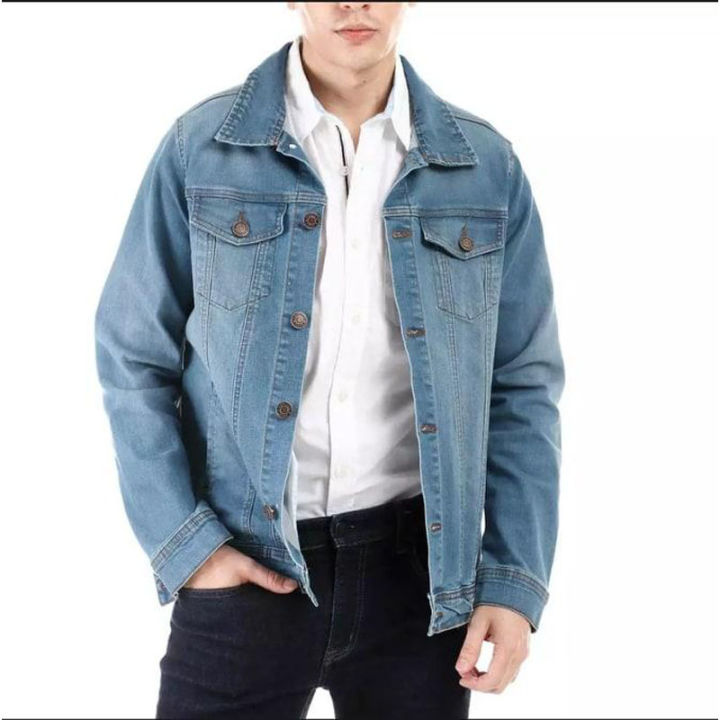 Light Blue Denim Jacket For Men