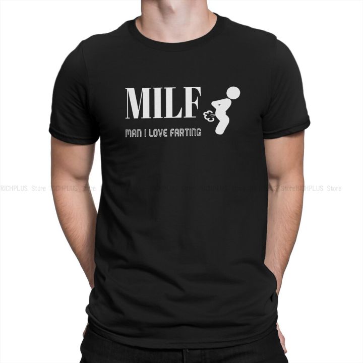 Man I Love Farting Man's Polyester T-Shirt MILF Crewneck Tops T Shirt Humor Birthday Gifts