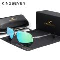 KINGSEVEN, Cool Aluminum Magnesium Frame Sunglasses, Premium Polarized Rimless Aviator Sunglasses, For Men Women Outdoor Sports Driving Fishing Cycling Supply Photo Prop. 