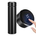 500Ml Smart Thermos Water Bottle Led Digital Temperature Display Stainless Steel Coffee Thermal Mugs Intelligent Insulation Cups Black - Coffee Mug. 
