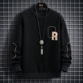 round Neck Sweater for Men Spring and Autumn2023New Men's Long SleeveTT-shirt Loose Trendy Young and Middle-Aged Men's Clothing Bottoming Shirt.
