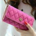 PU Leather Women's Long Wallet Card Holder Crown Buckle Fashion Pattern Purse Pattern Crown Buckle Bag for Gifts for women Clutch Handbag.
