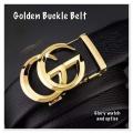 Golden buckle comfortable belt  for men By Wallet Gallery - comfortable belt  for men By Wallet Gallery. 