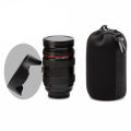 Waterproof Soft Neoprene Camera Lens Pouch Bag Black Drawstring Protector Case Professional safety design. 