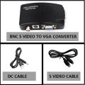 HXSJ HW-2404 BNC to VGA Video Converter, S-video Input to PC VGA Out Adapter with Dc Cable or S Video Cable or Power Adapter.