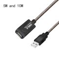 New 5M/10M USB 2.0 Extension Cable High Speed Male To Female Extension Cord Wire USB Adapter for PC Laptop Keyboard.
