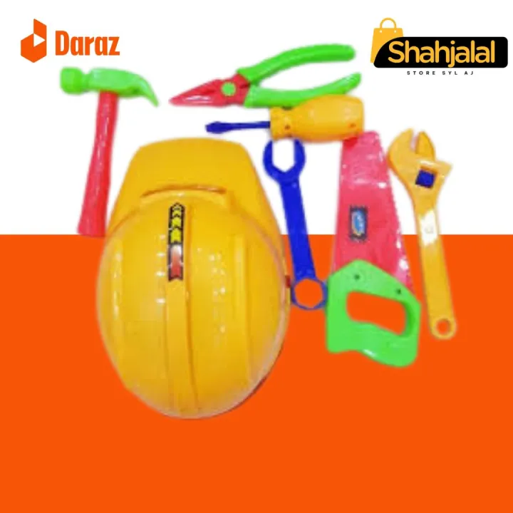 Construction%20helmet%20set%20Helmet%20set%20toys%20Mechanic%20Set%20with%20Helmet%20Multicolor%20-%20Image%203