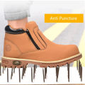 【selevn roind】 work shoes for men waterproof safety shoes man anti spark leather boots man anti puncture anti slip welder shoe black work shoes.