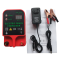 JDXHLAU 10KM Electric Fence Livestock High Voltage Pulse Controller Alarm Waterproof LCD Voltage Display(EU Plug). 