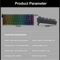 E-YOOSO Z686 RGB USB 60% Mini Slim Mechanical Gaming Wired Keyboard Red Switch 68 Keys Russian Brazilian Portuguese for Compute.