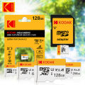 Original KODAK Memory Card 64GB 128GB 256GB U3 4K Micro SD Card 32GB SDHC UHS-I C10 A1 V30 TF Trans Flash Microsd. 