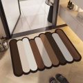 Cross-border modern simple color block diatom mud floor mat household anti-slip wear-resistant mat bathroom toilet door mat. 