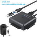USB 3.0 to IDE/SATA Hard Drive Docking Station Adapter Cable External Converter for 2.5 3.5 HDD SSD Universal Hard Disk Reader. 