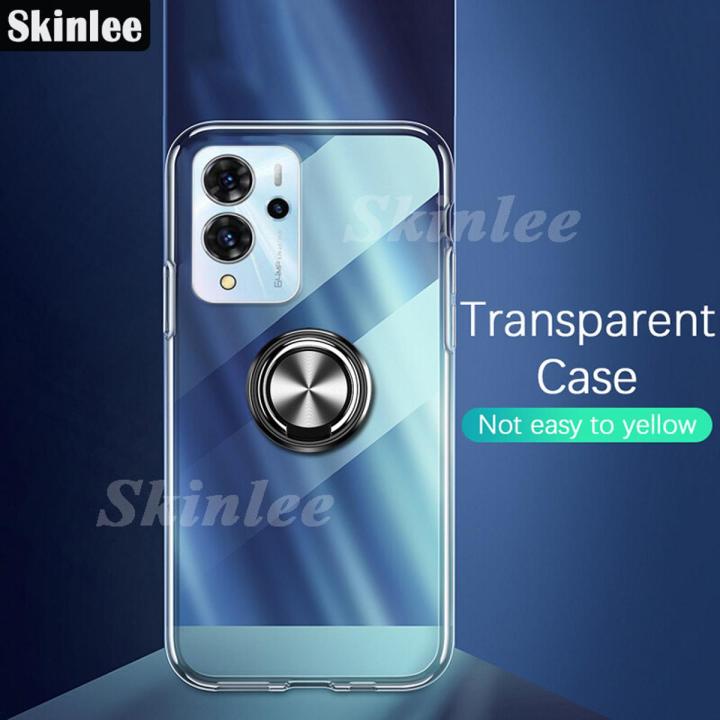 Phone Case ZTE Blade V40 Pro Back Cover Ring Holder Cover Ultra Thin Transparent Car Navigation Holder Silicone Clear Cases for ZTE Blade V40 Pro Cover
