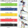 Resistance Bands Set for Men and Women, Pack of 5 Different Levels Elastic Band for Home Gym Long Exercise Workout – Great Fitness Equipment for Training, Yoga. 