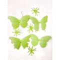 Night glowing fluorescence butterfly redium wall sticker. 