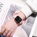 New LED Digital Fashionable Luxury Silicone Band Sports Colourful Belt Watch for Women.