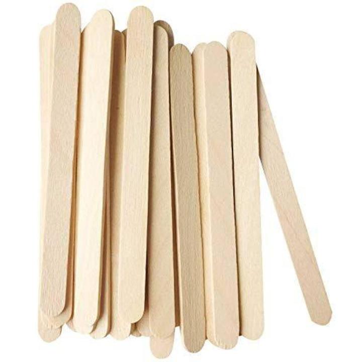 Natural Colour Wooden Medium popsticks - 50 pieces pack