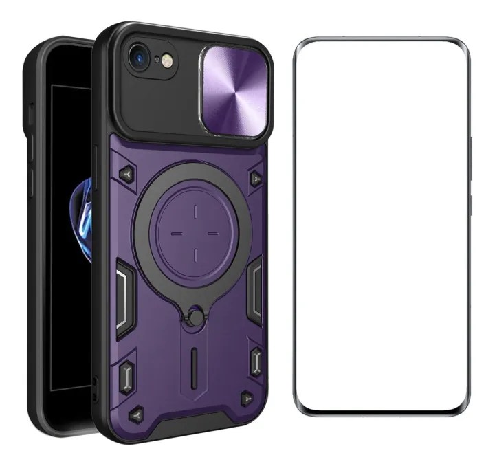 New%20Phone%20Case%20For%20iPhone%208%207%20Se%202020%20Cover%20Foldable%20360%20Degree%20Rotating%20Bracket%20Vehicle%20Mounted%20Sliding%20Hard%20Shockproof%20Rear%20Shell%20+%20Tempered%20Glass%20Screen%20Protector%20for%20iPhone%207%208%20Se%202020%20Case%20-%20Image%202